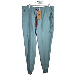 Womens Mediclo‎ Catalina Jogger Scrubs Sz XXL Stone Blue Scrub Pants Pockets